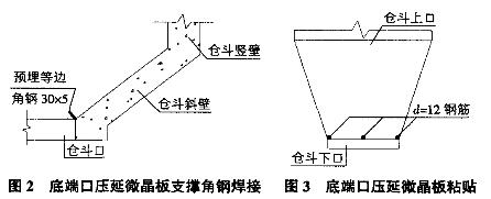 焦化廠用壓延微晶板作漏斗倉(cāng)襯板施工說(shuō)明